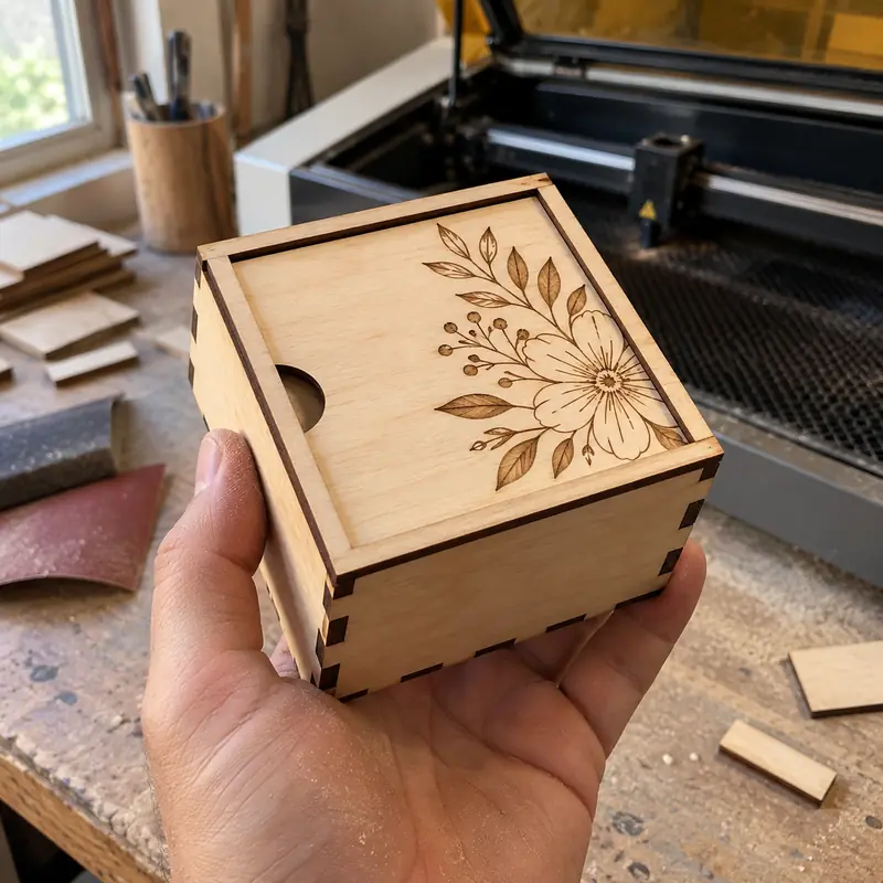 Caixas e embalagens em MDF cortadas a laser