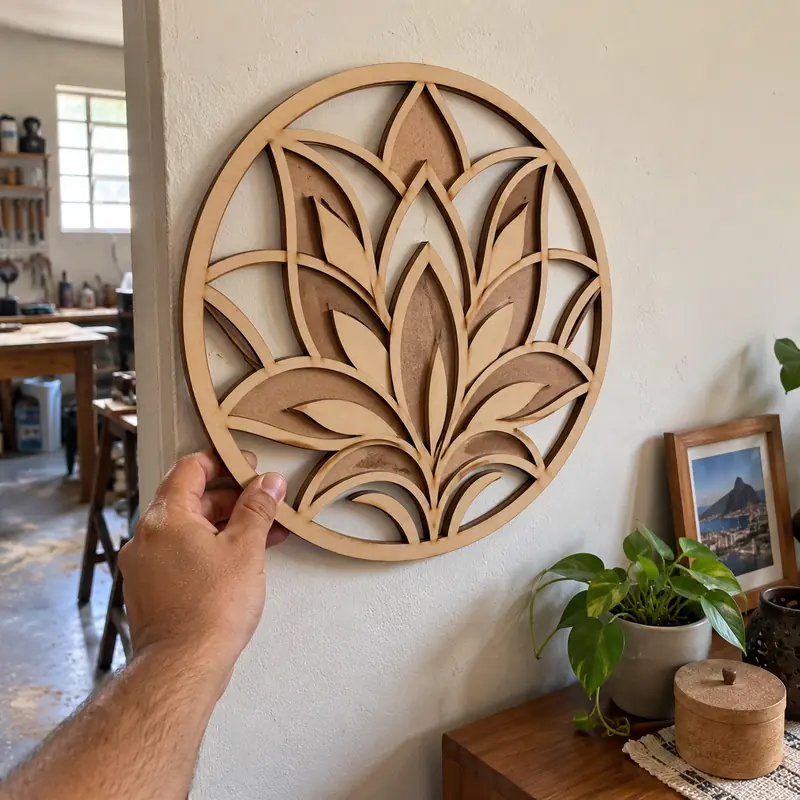 Peças de decoração cortadas a laser